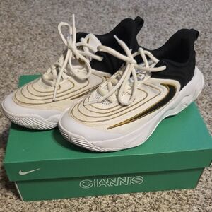 Nike Kids Sneakers in Black, White, and Gold